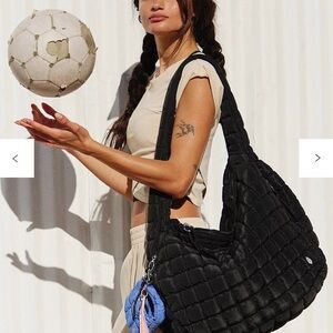 Free People Movement Black Quilted Caryall